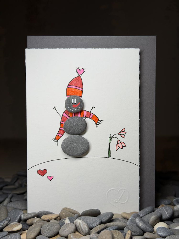 Verliebter Schneemann