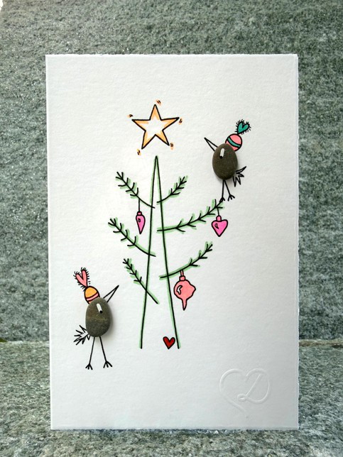 Weihnachtsbaum mit Vögeln